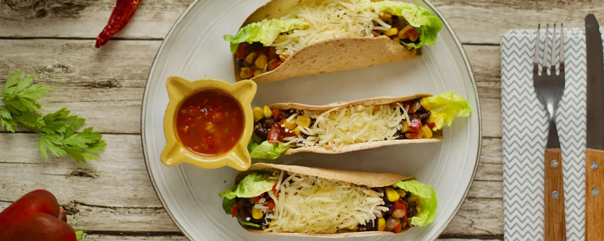 Kit de receta Tacos picantes de alubias negras y maiz
